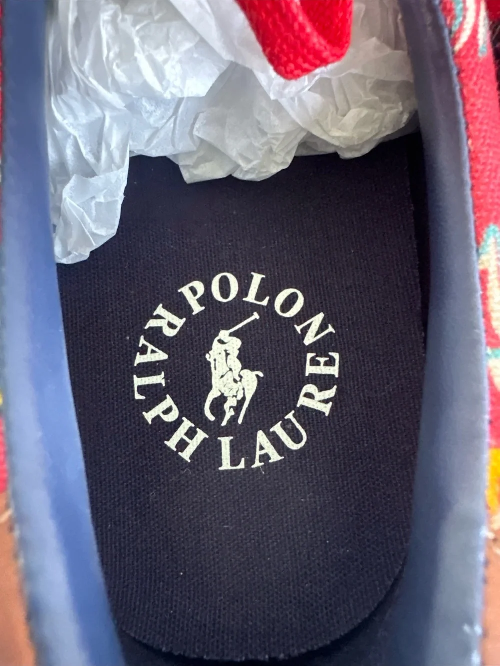 Polo Ralph Lauren Thompsyn Aloha Hawaiian Print Canvas Sneakers Men’s 9.5